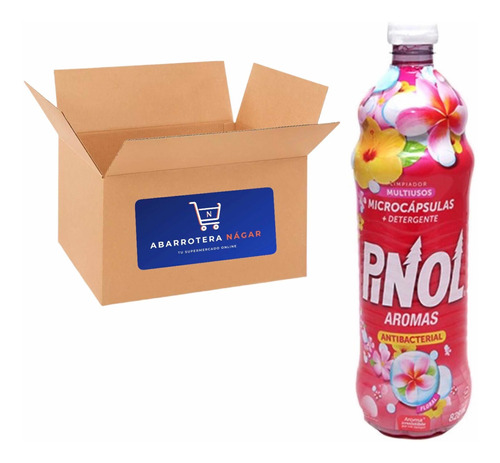 Caja Limpiador Pinol Aromas Floral 12 Piezas De 828ml C/u