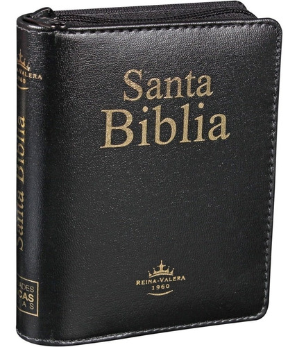 Biblia Bolsillo Letra 8 Puntos Rvr1960 Imitación Piel Negro