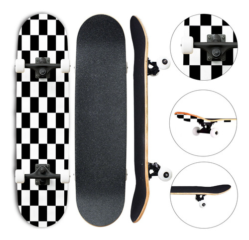 Skate Semi Profissional Completo Montado 7.5 Modelos