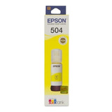 Botella De Tinta Epson 504 Amarillo