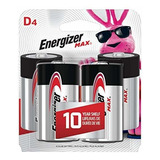 Baterías Energizer D Cell, Max Alkaline (4 Count)