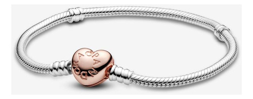 Brazalete Pandora Moments. Broche De Corazon Rosa. Original