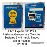 Libro Sm Explorando Psu Historia, Geografía 3 Y4 Medio Usado