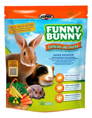Ração Para Coelho Funny Bunny Delícias Da Horta