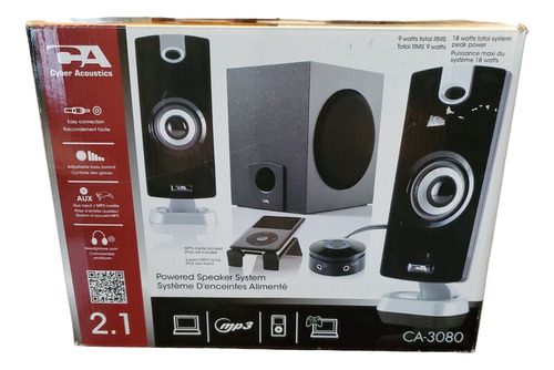 Sistema De Sonido Cyber Acoustics Multi-media 2.1 Pc Celular