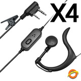 4 X Auricular Microfono Manos Libres Baofeng Con Ptt Handy