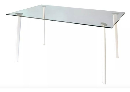 Mesa Ferra Vidrio Linea Moderna  120x80cm Importada Premium