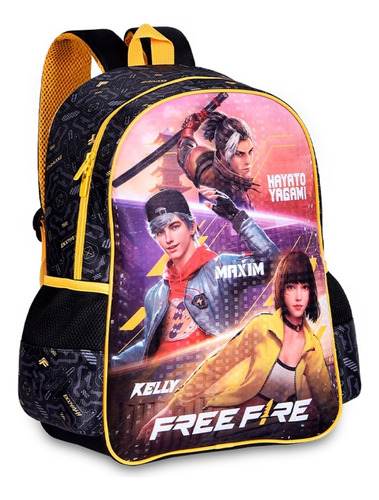 Mochila Costas Free Fire Infantil Escolar Clio Style