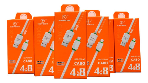 Kit 10 Cabos Micro-usb V8 Carregamento Dados Atacado Revenda