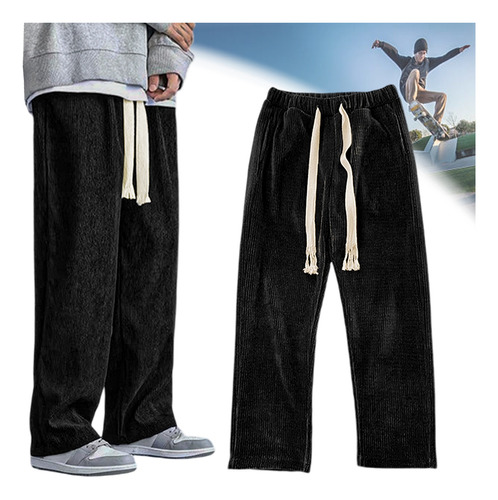 Pantalones Casuales De Moda Deportiva Para Hombre De Pana