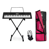 Kit Teclado Casio Ctk3500 5/8 Sensibilidade Capa Rosa E Fone