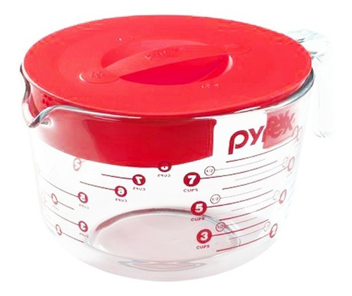 Jarra Medidora 2 Lt Con Tapa  Basics Pyrex