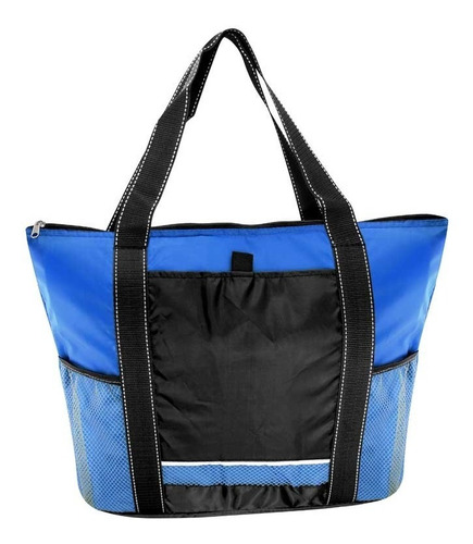 Bolso Cooler Grande Color Azul Playa O Picnic