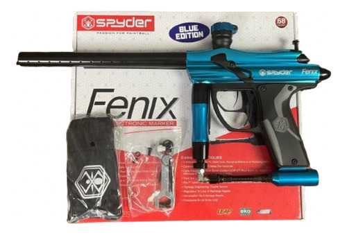 Marcadora Spyder Fenix Electrónica Azul Paintball Xtreme C