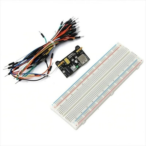 Kit Protoboard 830 Puntos + Fuente  Mb-102 3.3v + Dupont 