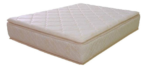 Colchón 2 1/2 Plazas Espuma Alta Densidad Doble Pillow Ancho Color Blanco