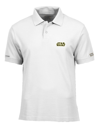Camiseta Tipo Polo Star Wars Logo Amarillo Hombre Php
