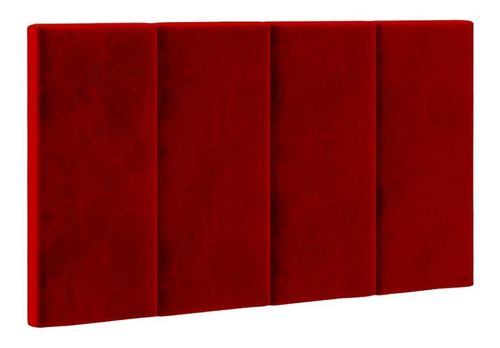 Cabeceira Cama Box Solteiro 90 Cm Estofada Itália Vermelho