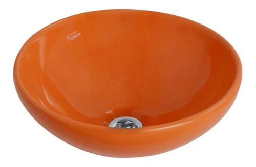 Bacha De Baño De Apoyar Ferrum Persis Chica L17kf Naranja  320mm De Diámetro