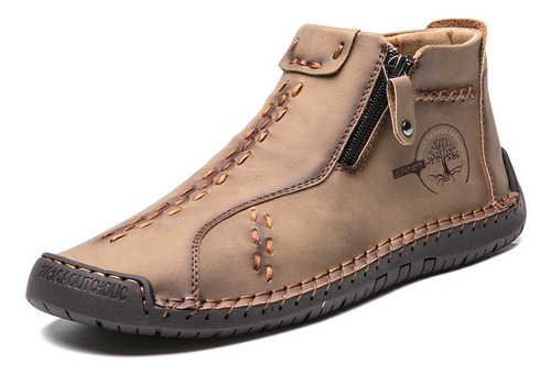 Zapatos Casuales De Cuero Hombre Botas Caminar Senderismo