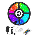 Tira Led Rgb 5050 Luces Led De Colores 5m Con Control Remoto