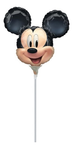 4 Globos Mickey Mouse Cara Met 14in P Arreglo Aire Centro Me