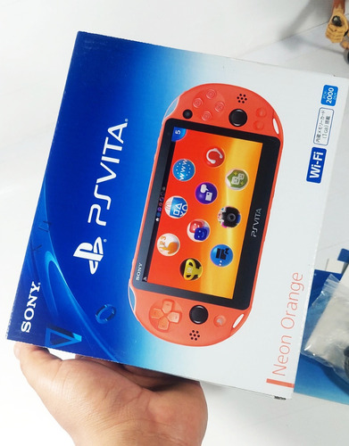 Consola Sony Psvita Slim Orange Neon Solo Caja Y Accesorios.