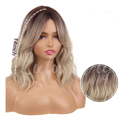 Peruca Curta Modelo Novo Fibra Orgânica 40cm + Wig Cap