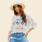 Blusa Crochet Última Moda Verano-playa