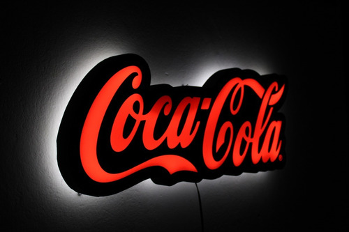 Cartel Luminoso Led Logo Coca Cola Rojo Clasico Deco Bar