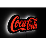 Cartel Luminoso Led Logo Coca Cola Rojo Clasico Deco Bar
