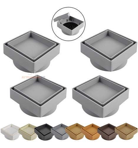 Kit 4 Ralo Oculto Invisível 10x10 Piso Porcelanato Quadrado