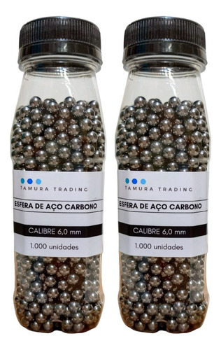 Esfera 6mm De Aço Carbono Bbs Co2 Munição Airgun - 2000 Un