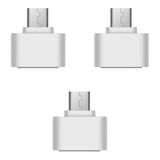 3x Adaptadores Pack Usb A 2.0 A Micro Usb