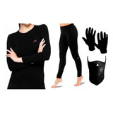 Kit Conjunto Termico Alpina Frizado + Guantes + Mascara