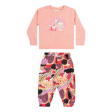 Conjunto De Moletom Bebê Infantil Feminino Little Bay Elian