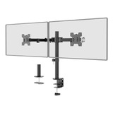 Soporte Para 2 Monitores Doble Dual Escritorio Wali M002 Negro