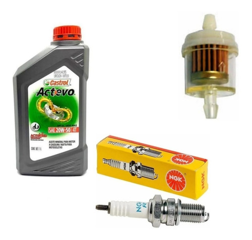 Kit Zanella Zr 150 Aceite Castrol Bujia Filtro Nafta Mcoyote