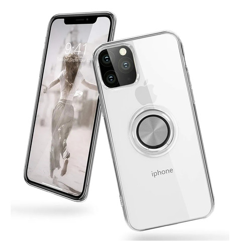 Funda Para iPhone 11 Pro Con Anillo Funda Transparente