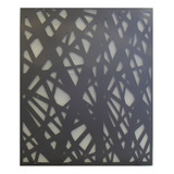 Celosía  Triángulos  Panel De Aluminio 100x120 Cm Negro