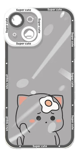 Capa De Telefone Cute Cartoon Cat Couple Para iPhone 15 14 1