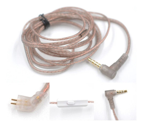 Cable De Repuesto Audífonos Kz Tipo B Con Mic - Zst Zs10 Es4