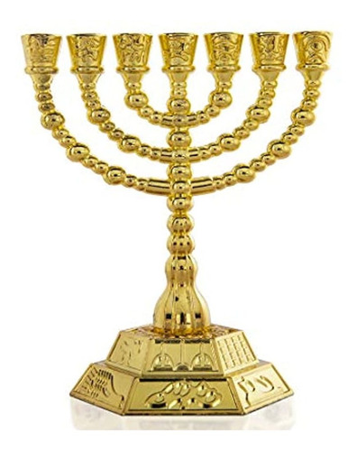 Candelabro Menorah De 7 Ramas Para Shabat, Tabernaculo, Dec