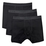 Boxer Brief Lacoste Essentials Negro 3 Pack 100% Original