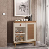 Aparador Café Rubi 1 Porta 1 Gaveta Off White/cedro - Casa Cor Off White/ Cedro