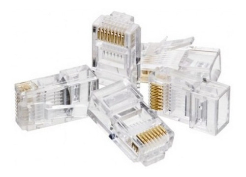 10 Ficha Conector Rj45 Utp Lan Categoria 5e Local Centro