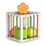 Juego De Clasificación De Formas Cubo Y Elasticos Montessori