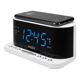 Misik - Radio Reloj Despertador - Cargador Inalámbrico Color Blanco