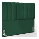 Cabeceira Cama Box Casal 140 Cm Dália W01 Suede Verde Musgo