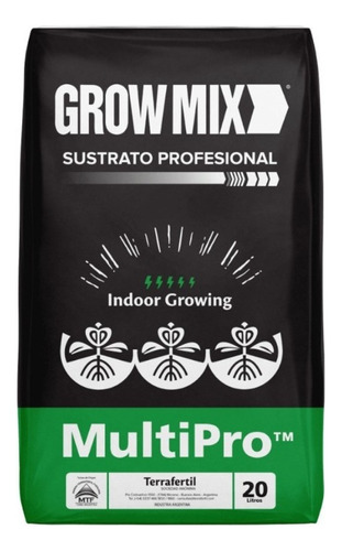 Combo Promo Sustrato Tierra Growmix Multipro 20l Pack X5u